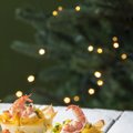 Idėja Naujųjų metų vaišėms: lengvas užkandis su krevetėmis ir mangų salsa