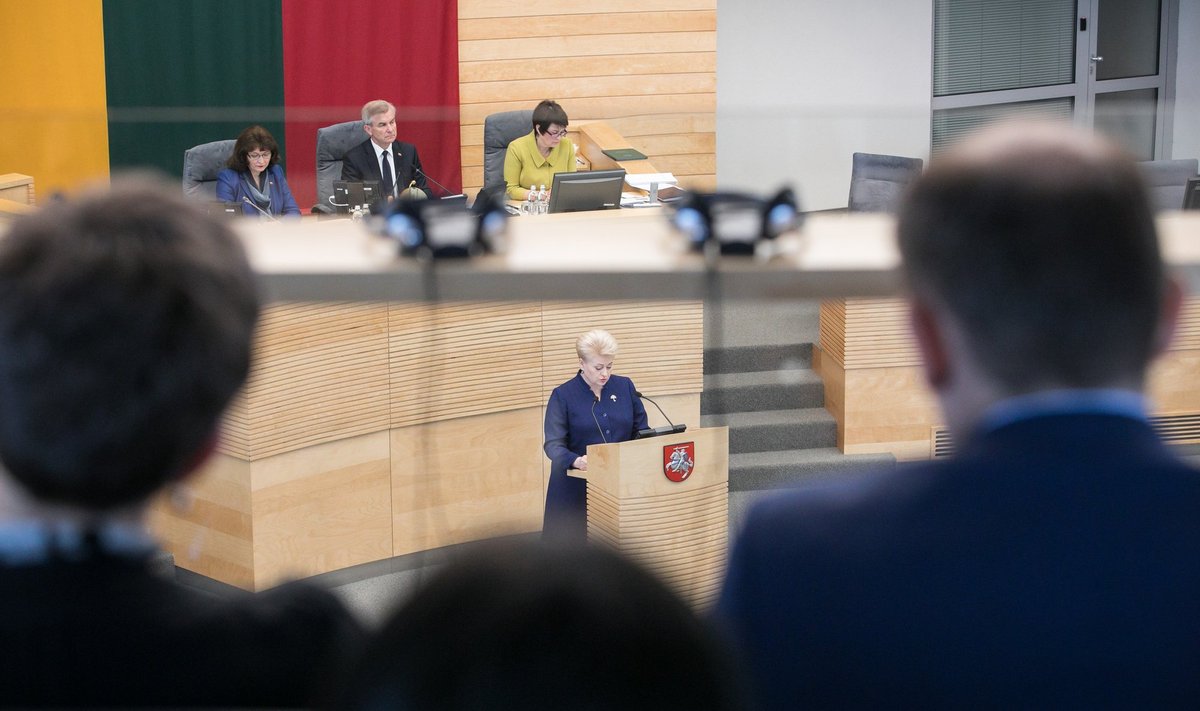 President Dalia Grybauskaitė annual State of the Nation Address to the Seimas
