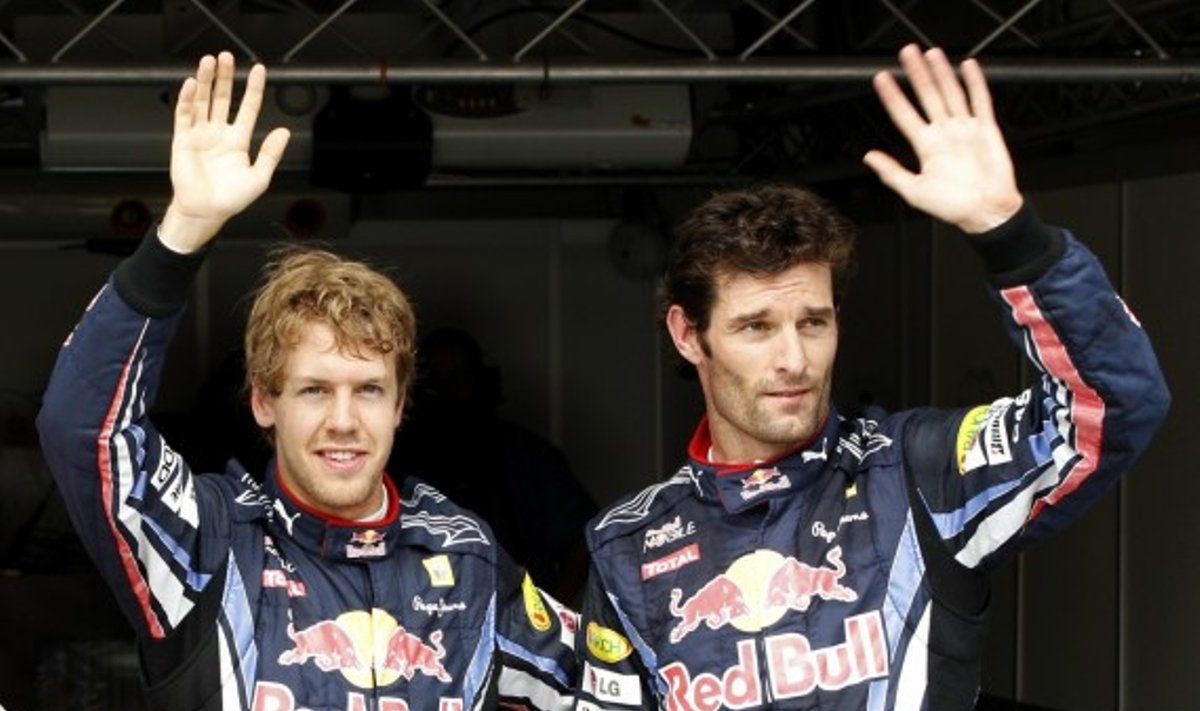 Sebastianas Vettelis ir  Markas Webberis ("Red Bull")
