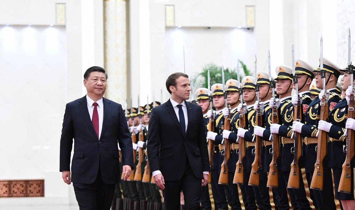 Emmanuelis Macronas ir Xi Jingpingas