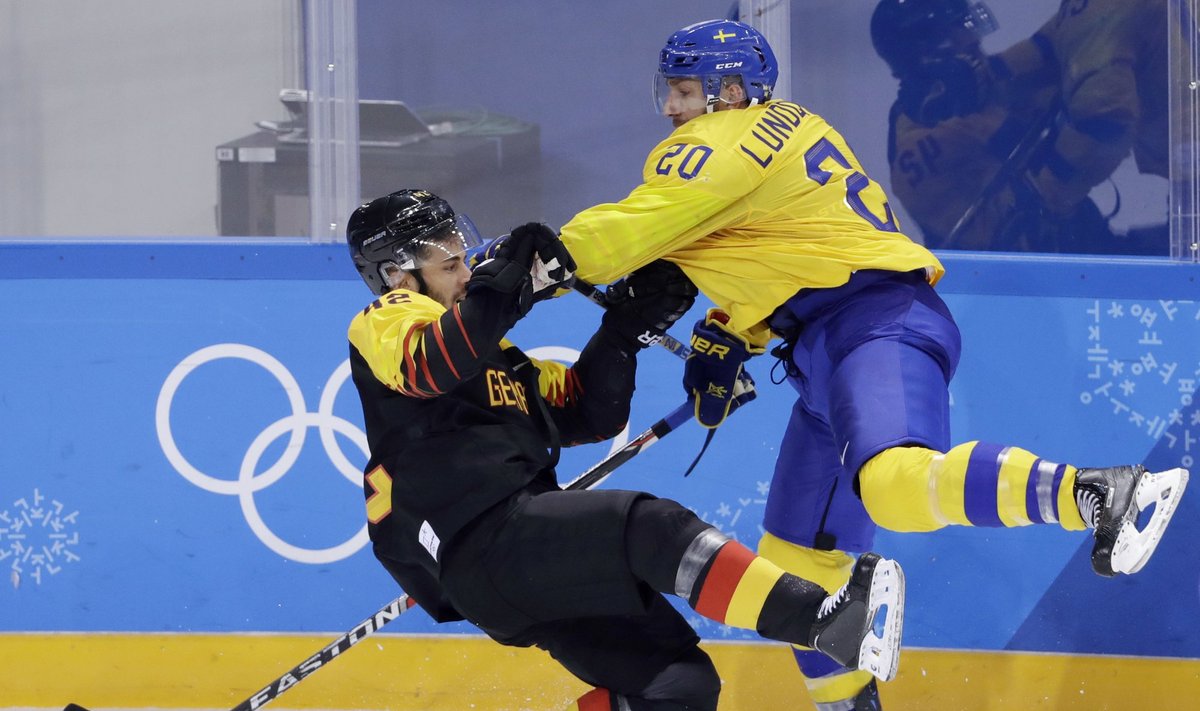 Pjongčango olimpiados ledo ritulio turnyras: Švedija – Vokietija
