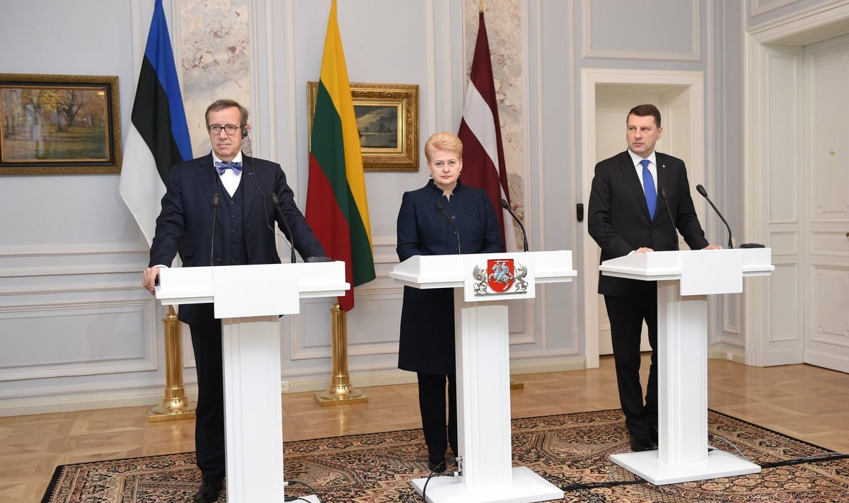Baltic Presidents Toomas Hendrik Ilves, Dalia Grybauskaitė, Raimunds Vejuonis