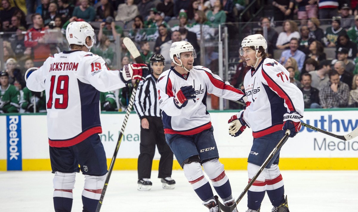 NHL, Vašingtono „Capitals“ džiaugiasi pergale prieš „Dallas Stars“ ledo ritulininkus