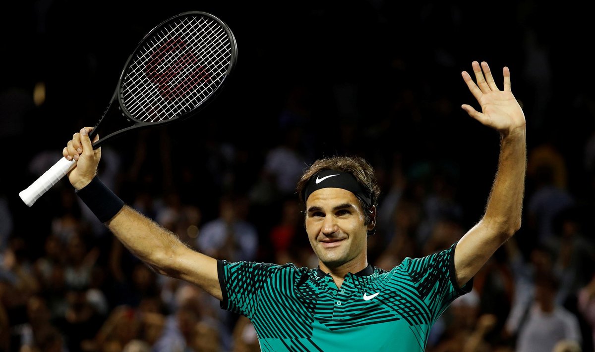 Tenisas, Miami Open pusfinalis, R. Federeris ir N. Kyrgios