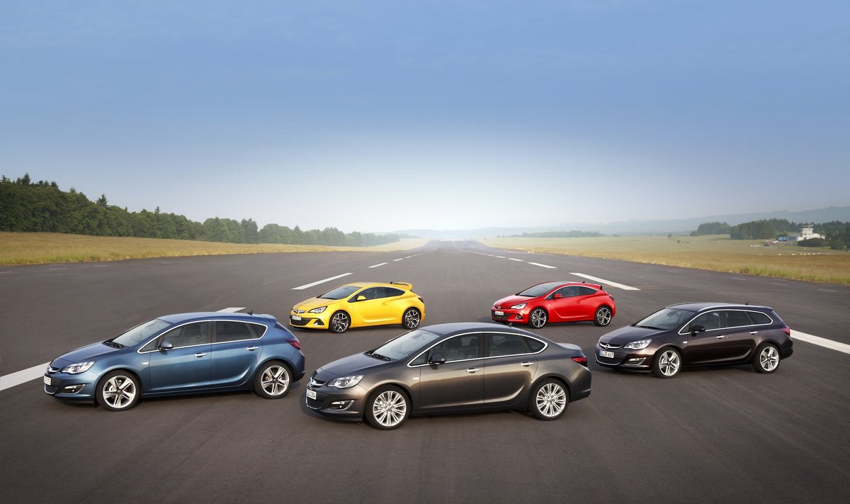 Opel Astra modelių gama