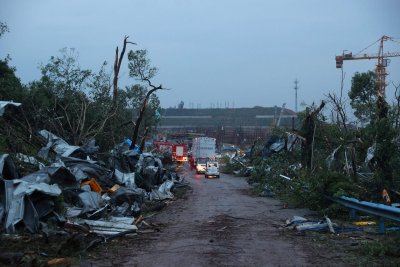 Penktadienį vakare sūkurys smogė Uhano miestui