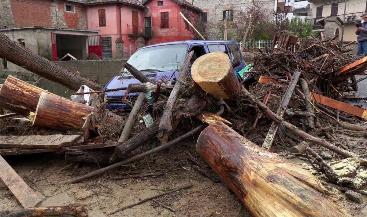 Staigūs potvyniai smogė šiaurės Italijai