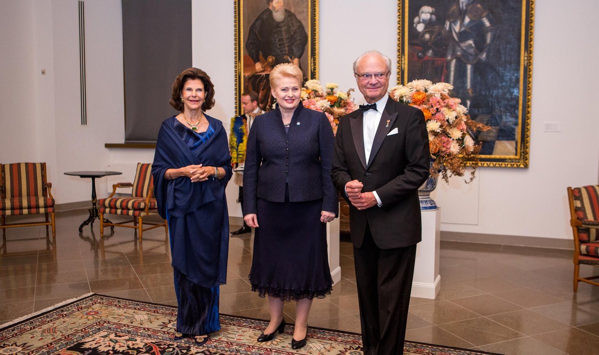 Švedijos karalių priėmimas Valdovų rūmuose
