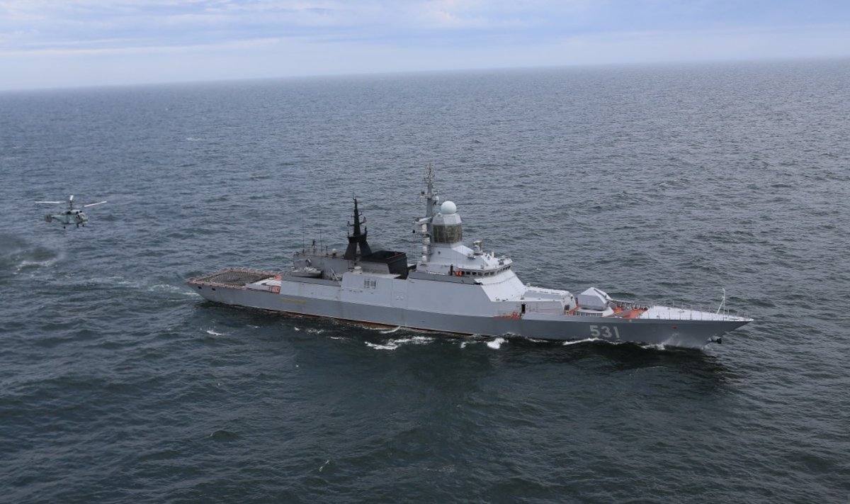 Rusijos korvetė "Soobrazytelny" Baltijos jūroje