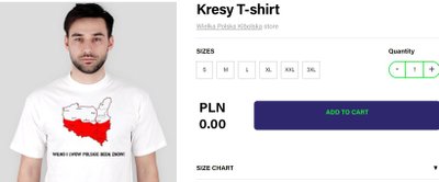 Lenkijoje parduodami marškinėliai