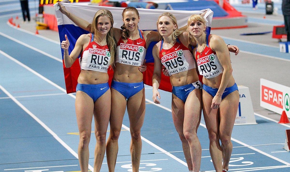 Rusijos atletės triumfavo estafetės 4x400 rungtyje