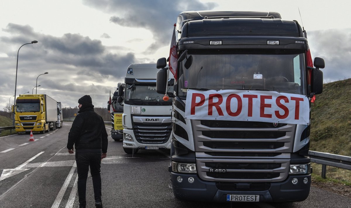 Lenkijos vairuotojų protestas
