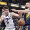 Į rikiuotę grįžęs Sabonis džiugino taiklia rankele ir galingu dėjimu įaudrino „Pacers“ gerbėjus