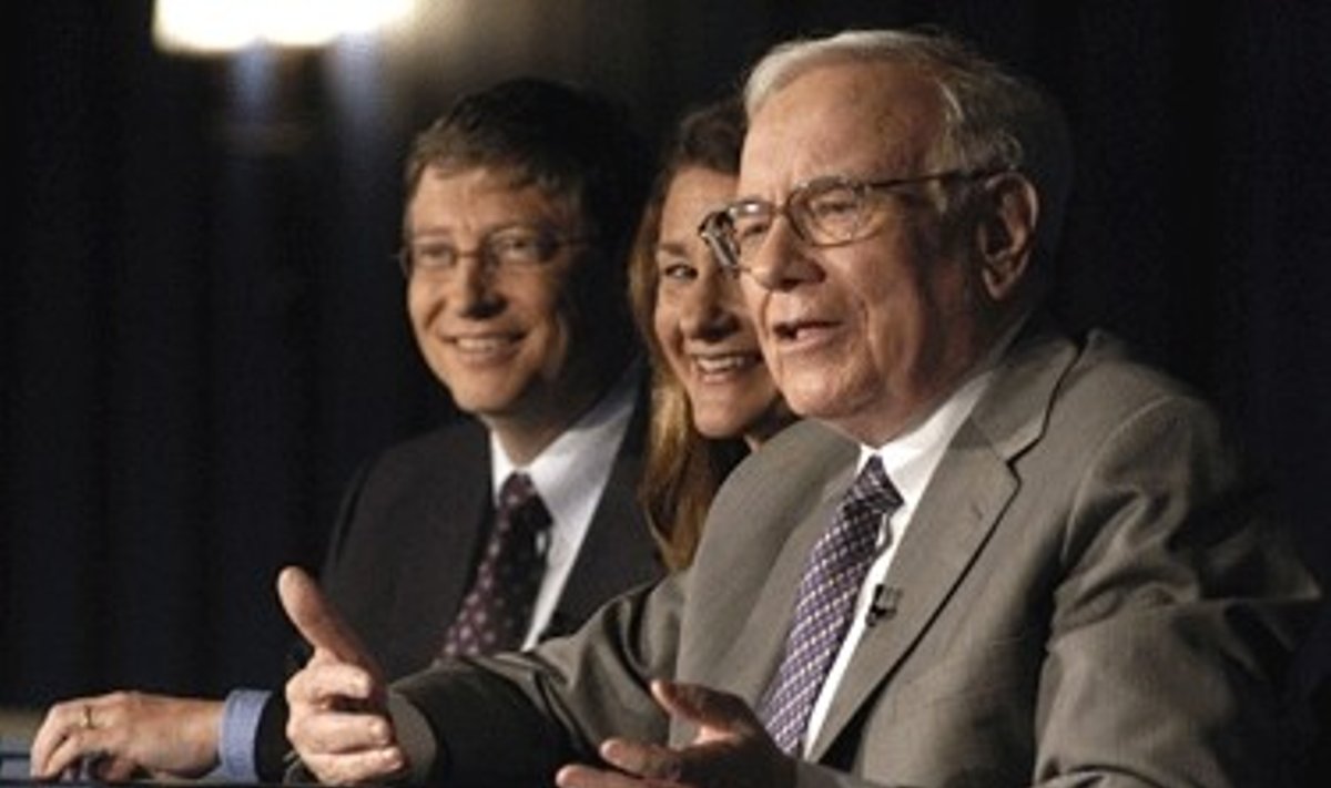 Warrenas Buffettas ir  Billas bei Melinda Gatesai
