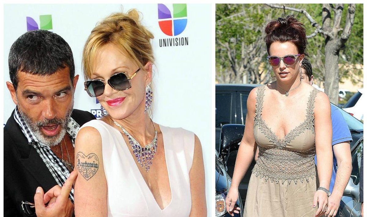 Melanie Griffith, Antonio Banderasas ir Britney Spears 