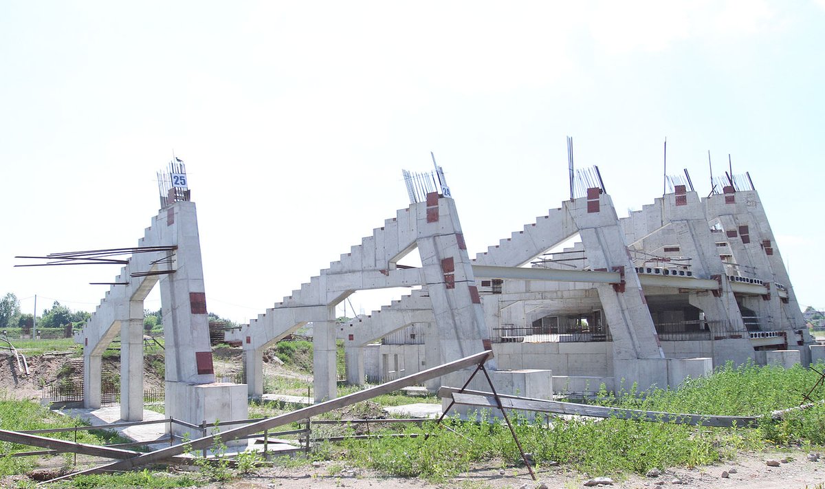 The abandoned construction site of what was to be the National Stadium