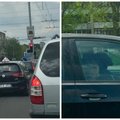Vairuotoją sutrikdė vaizdas Vilniaus gatvėje: mokomajame automobilyje – keistai besielgiantis instruktorius