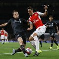 Anglijos futbolo grandų „Arsenal“ ir „Liverpool“ klubų mūšis Londone baigėsi be įvarčių