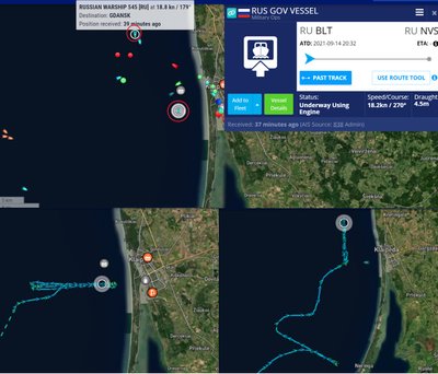 Marinetraffic ir rusų laivų sekimas