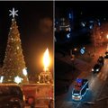 Įžiebus Birštono Kalėdų eglę, nustebino netikėtas ugnies šou: paradas judėjo miesto gatvėmis