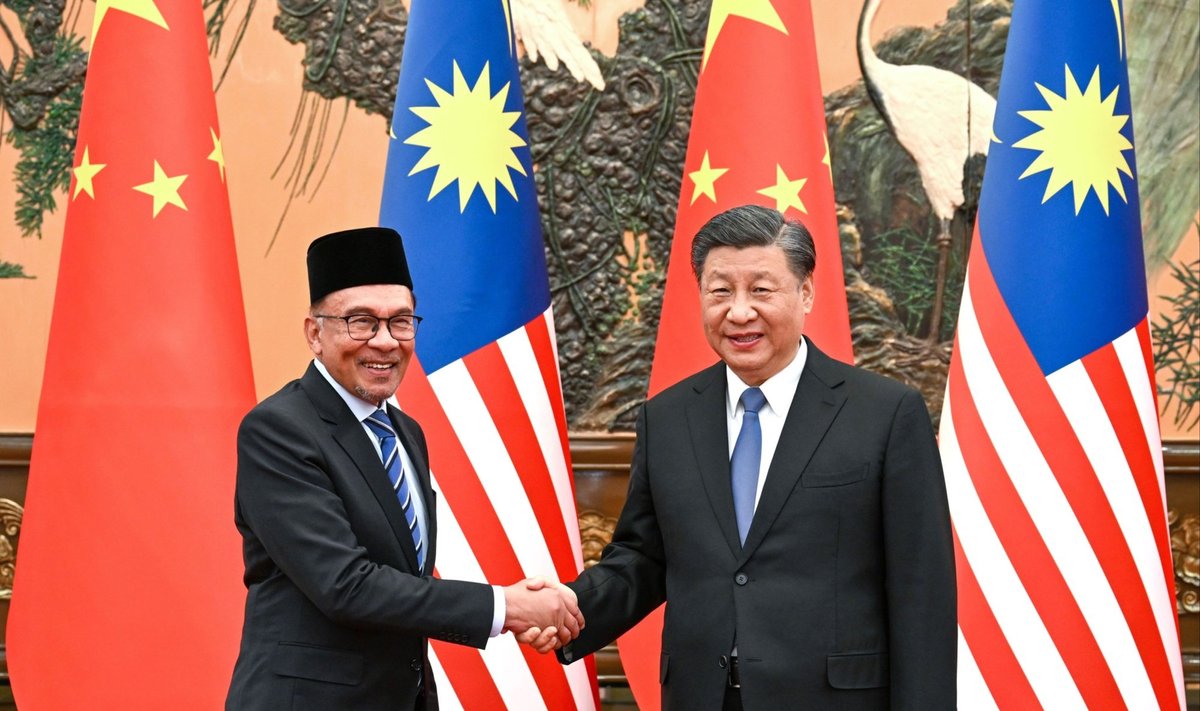 Anwar Ibrahim ir Xi Jinping