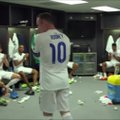 Rezultatyvumo rekordą pagerinęs W. Rooney rūbinėje buvo sutiktas plojimais