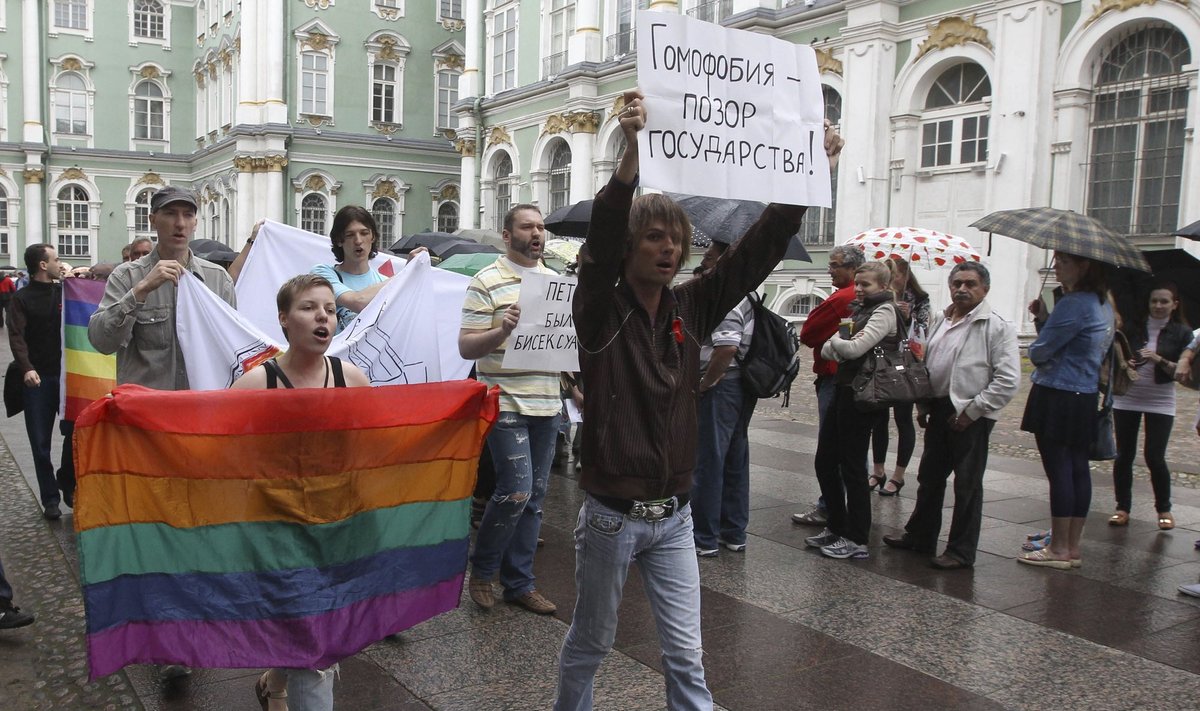 Gėjų teisių aktyvistai Sankt Peterburge