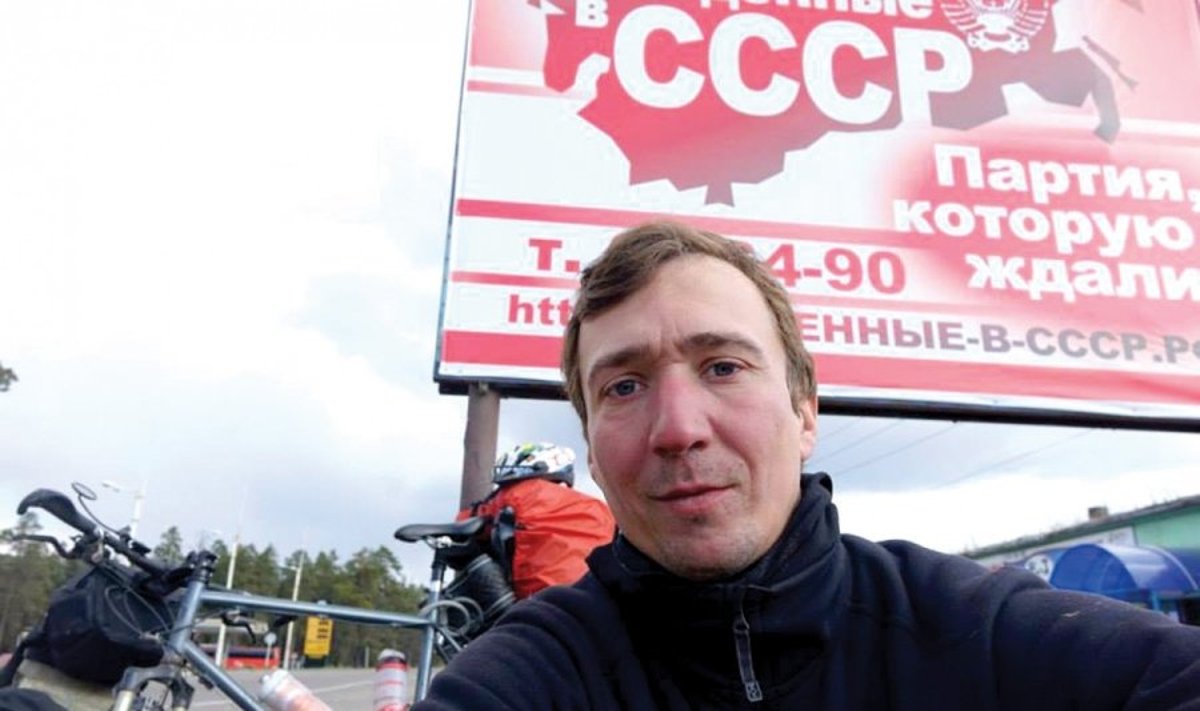 Prancūzas Julienas Blotas kelionės po Rusiją metu 
