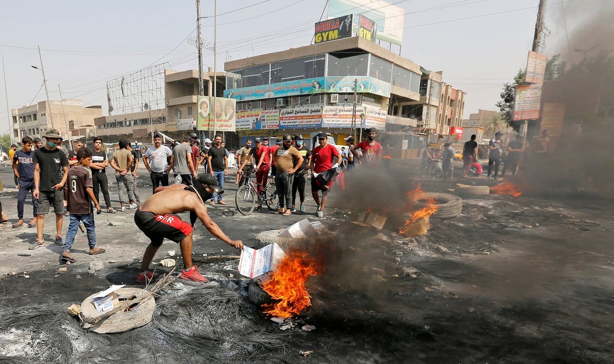 Kruvini protestai Irake pareikalavo aukų