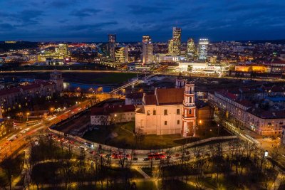 Vilniaus miestas vakare