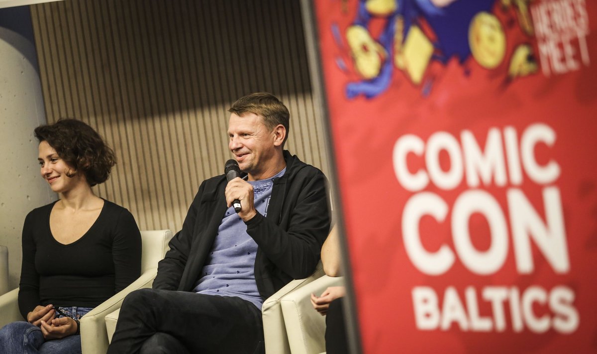 Rolandas Kazlas "Comic Con Baltics" konferencijoje /Foto: Ieva Budzeikaitė