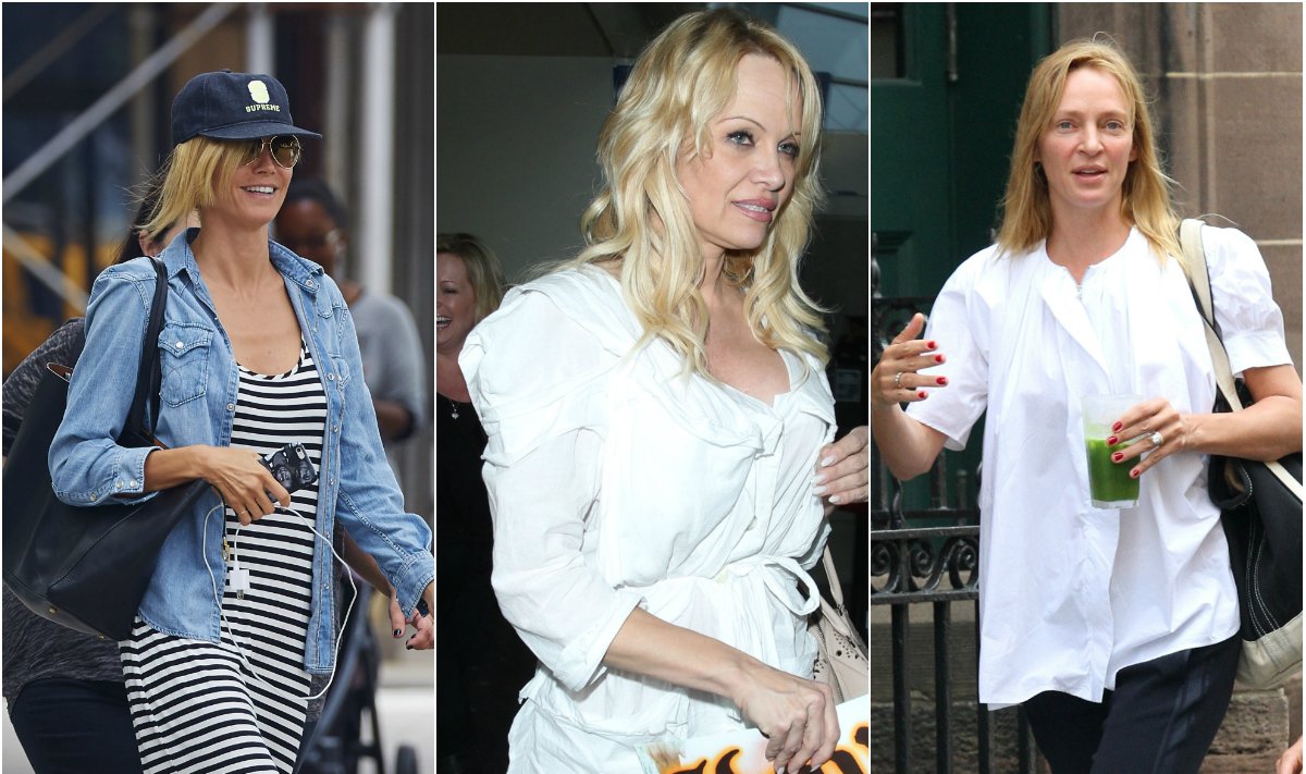 Heidi Klum, Pamela Anderson ir Uma Thurman