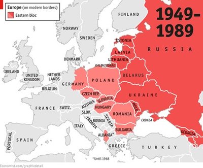 Карты расширения СССР с 1938 г. и до краха Советского блока в 1989 г. (государства изображены в современных границах) – The Economist.com