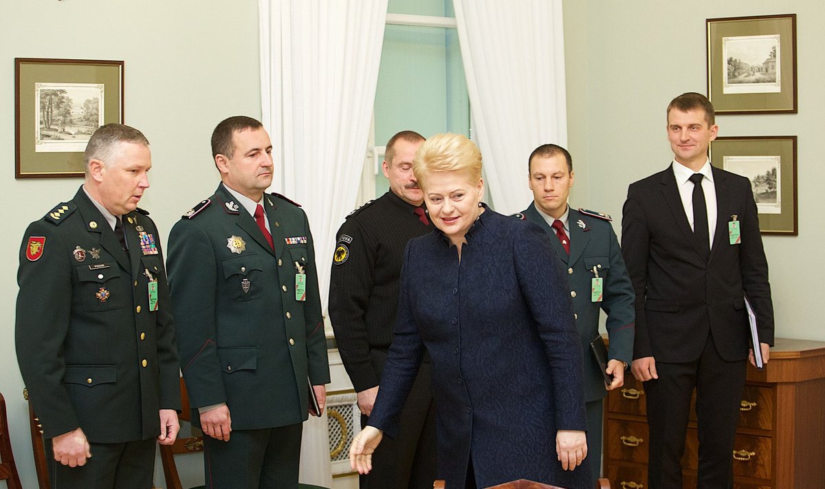 President Dalia Grybauskaitė with leadership of public security institutions