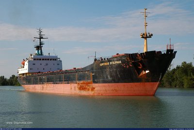 LAIVAS.„Kapitonas Stulpinas“ buvo „Kapitan Panfilov“ tipo laivas, pastatytas 1981 metų gegužę Ukrainos Chersono uosto laivų statykloje.Roberto Valantiejaus asmeninio archyvo nuotr.
