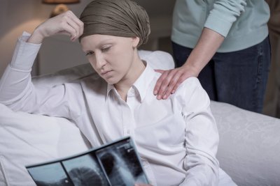 Vėžiu serganti pacientė