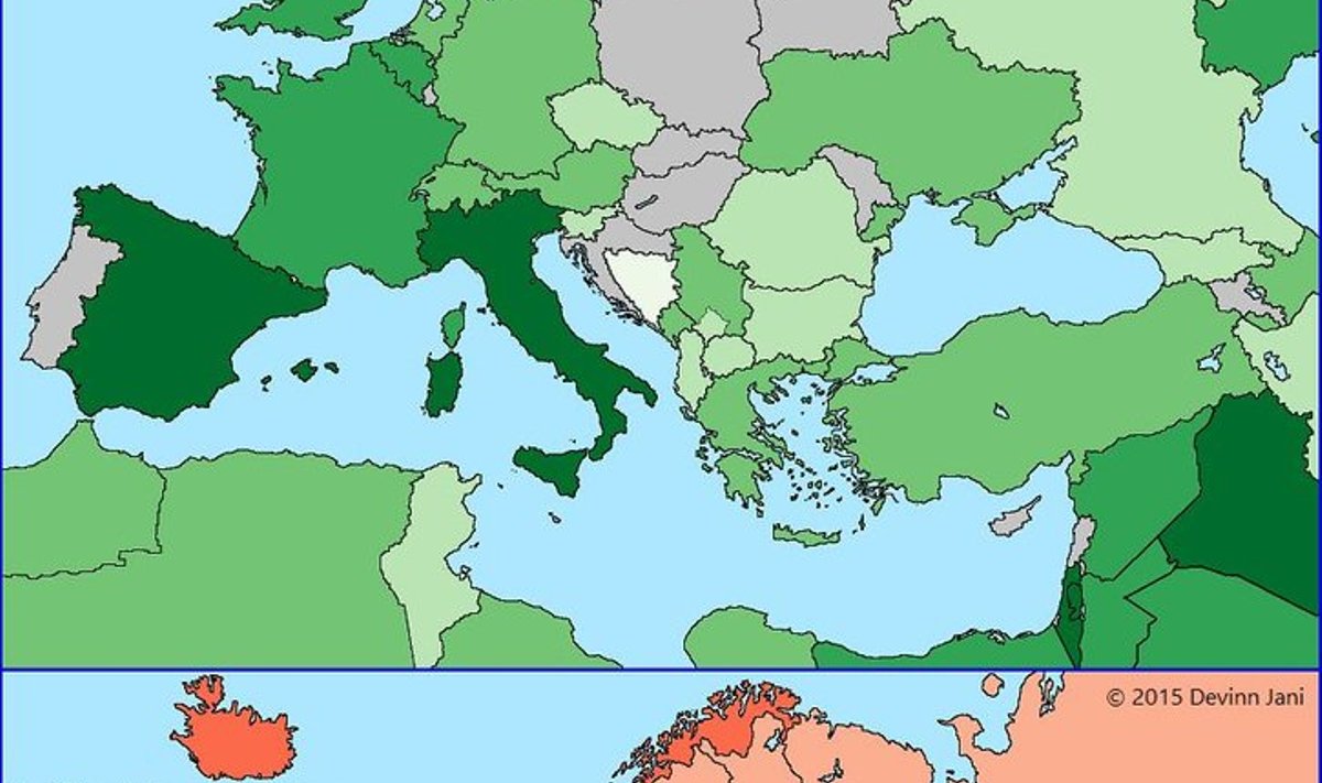 Dzietność kobiet w Europie według religii. Foto: Pew Research Center