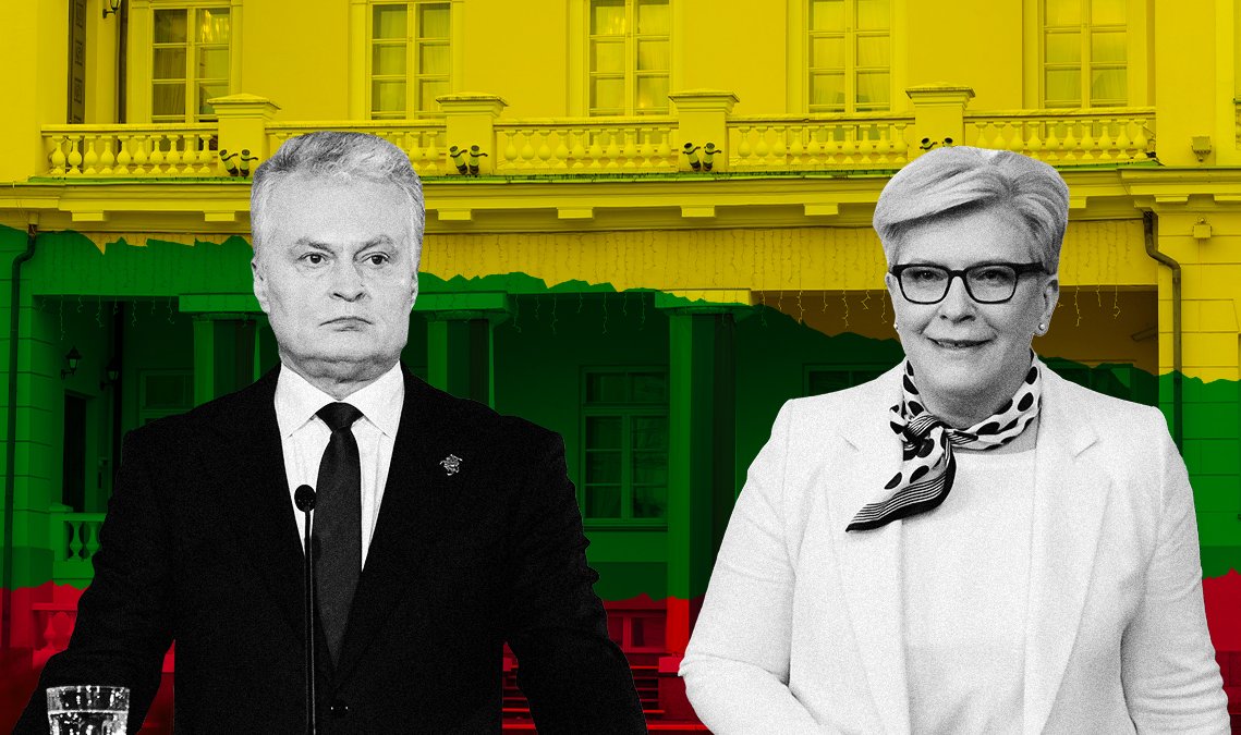 Kandidatai į prezidentus Gitanas Nausėda ir Ingrida Šimonytė.
