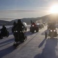 Lenktynininkai varžėsi ant įspūdingojo Baikalo ežero ledo