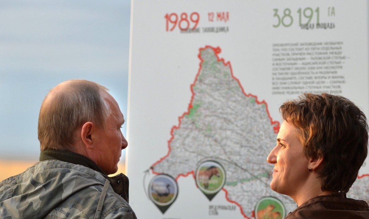 Vladimiras Putinas apsilankė valstybiniame Orenburgo draustinyje