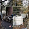 Plungės rajone esančiame miške aptiktas naminės degtinės varymo aparatas