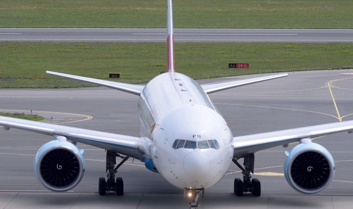 "Austrian Airlines" lėktuvas, kuriuo iš Tokijo skrido į Kryscina Cimanouskaja