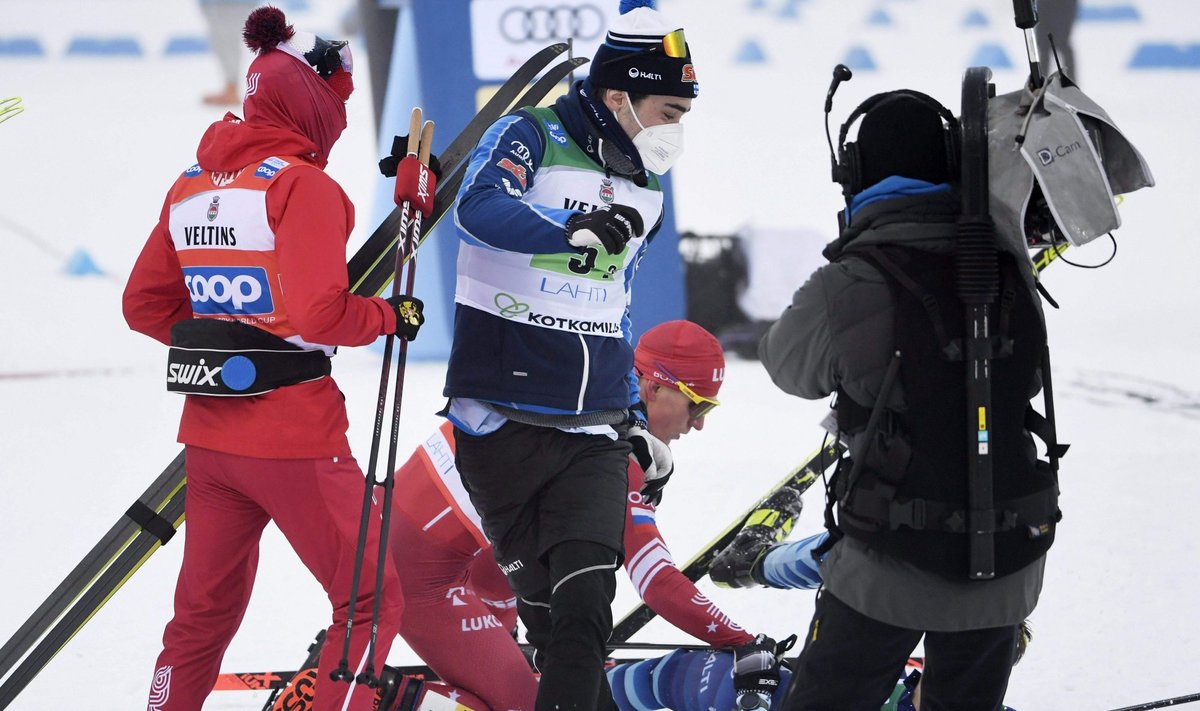Gėdingas poelgis: Rusijos slidinėjimo žvaigždė smogė jį aplenkusiam suomiui