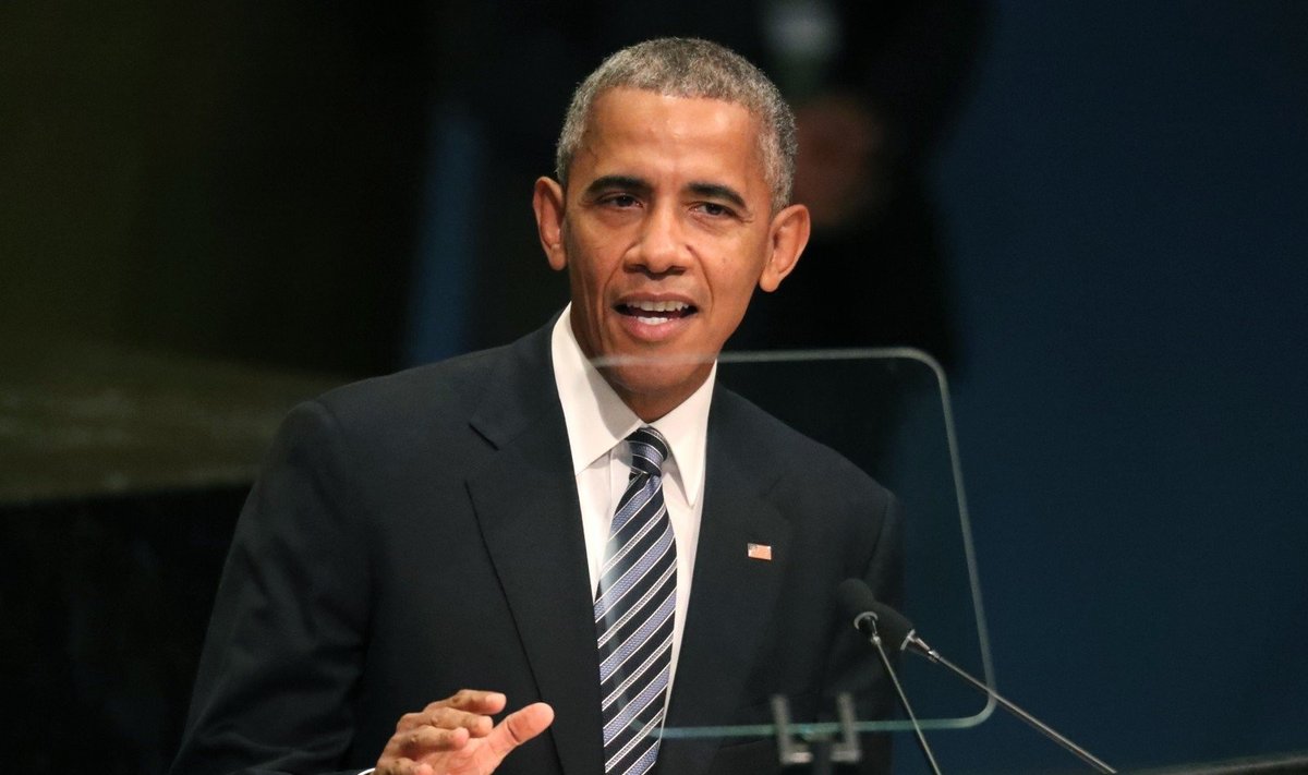 Barackas Obama sako kalbą JT