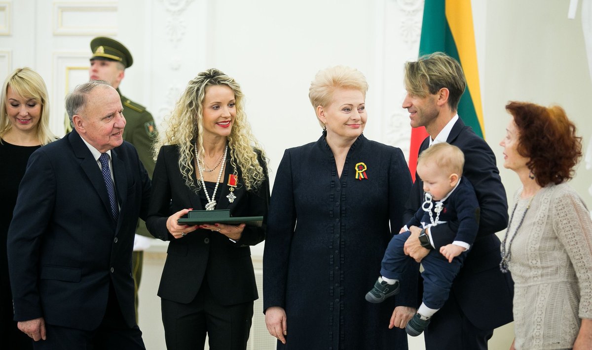 Edita Daniūtė, Dalia Grybauskaitė, Mirko Gozzolli su sūnumi Romeo