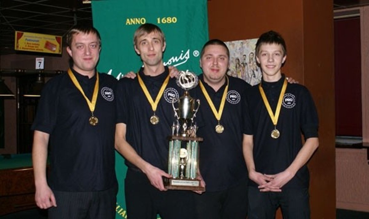 Nugalėtojai "ProClub": T.Steponkus, R.Grikšelis, L.Mončiūnskas ir D.Mineikis