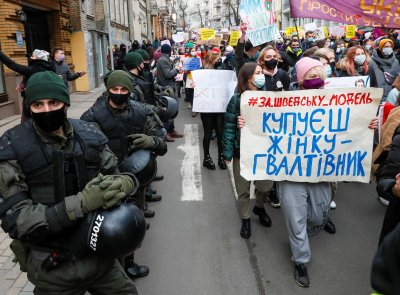 Kijeve tūkstančiai moterų dalyvavo demonstracijoje už Stambulo konvencijos ratifikavimą