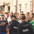 „Lech“ ir „Žalgirio“ fanų akistata Vilniaus senamiestyje
