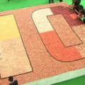 Honkonge pagaminta didžiausia pasaulyje sušių mozaiką
