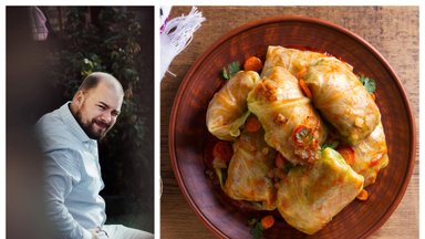 Lietuvoje gyvenantis rumunas Stefan įsitikinęs: senas tradicijas turintis rumuniškas patiekalas sarmalė gali pakeisti balandėlius